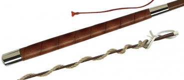 Fleck Stockpeitsche, Bayerische Knallpeitsche, GOASEL, lackiert, Hanfschlag