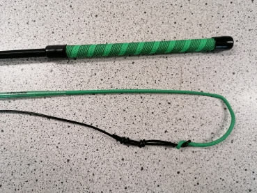 Ledo Fahrpeitsche FLEXIBLE super leichte Bogenpeitsche, Fahrpeitsche, Trainingspeitsche grün