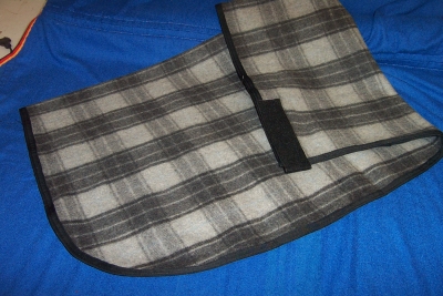 Bockdecke Wollstoff mit Klett